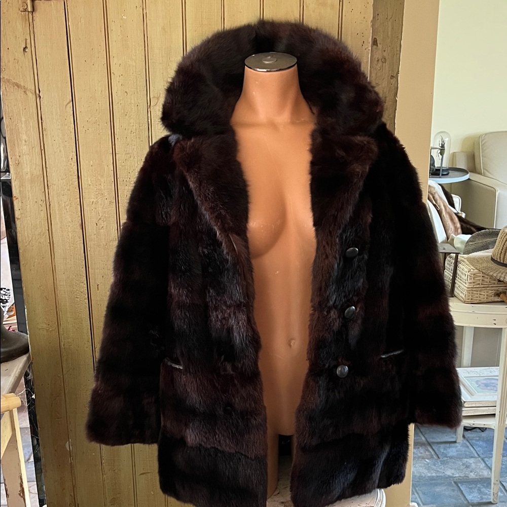 MINK COAT REAL FUR - Picture 7 of 14